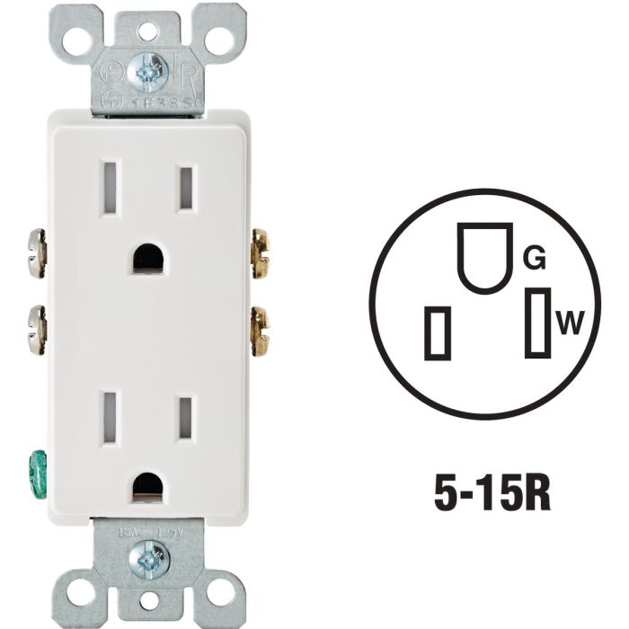 Decora Tr Grnd Outlet Wht