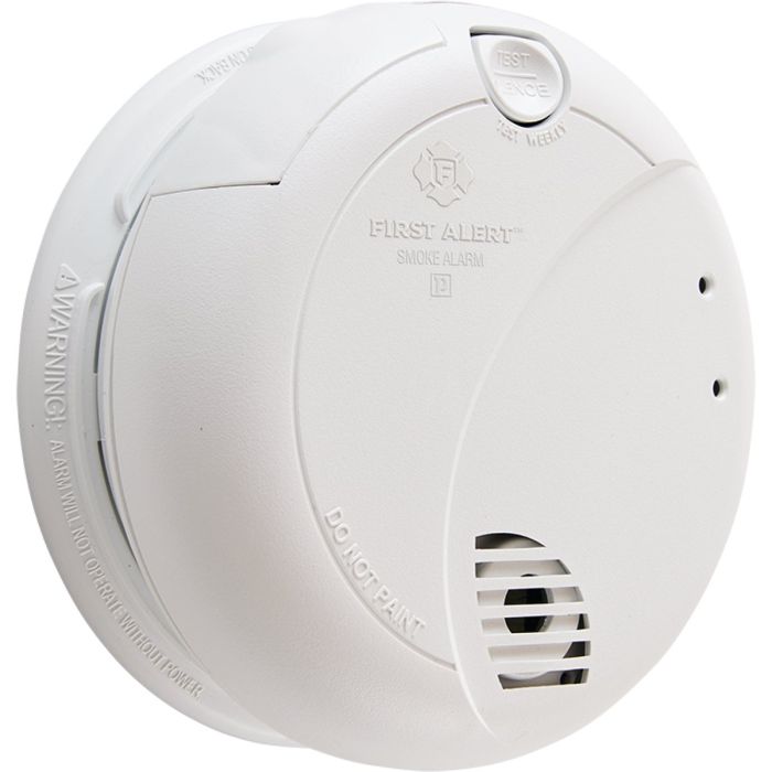 First Alert Plug-In 120V Photoelectric Smoke Alarm with Battery Back-Up