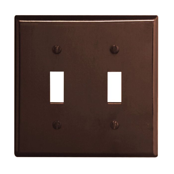 2 Gang Switch Wallplate Brown