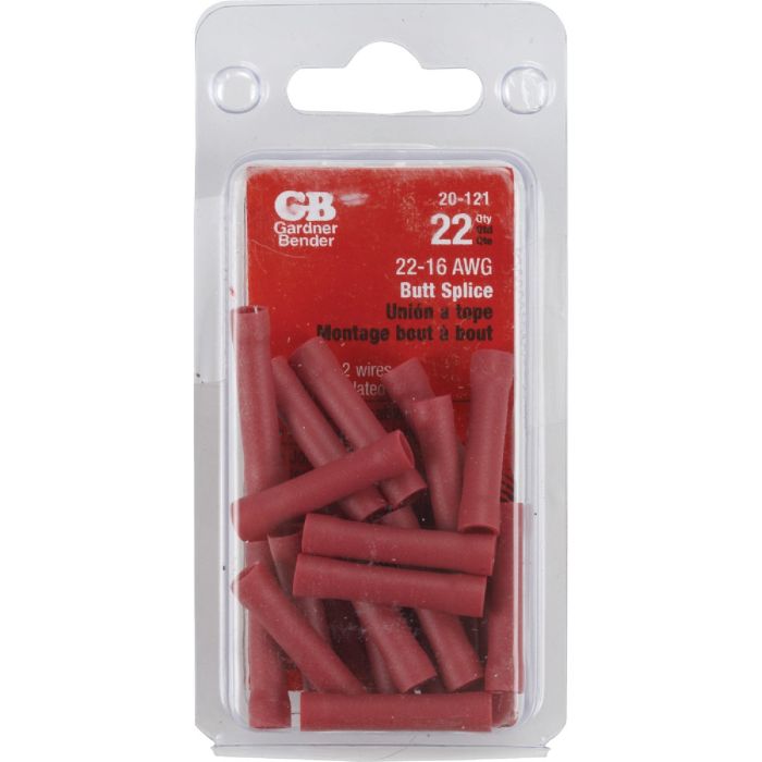 Gardner Bender 22 AWG to 16 AWG Red Butt Splice (22-Pack)