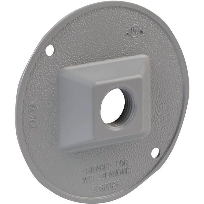 1-outlet Round Cluster Cover Gry