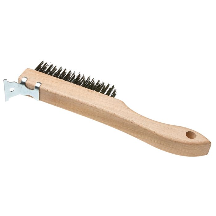 4 x 16 Row Premier 416SC Z-Pro Shoe Handle Wire Brush with Scraper