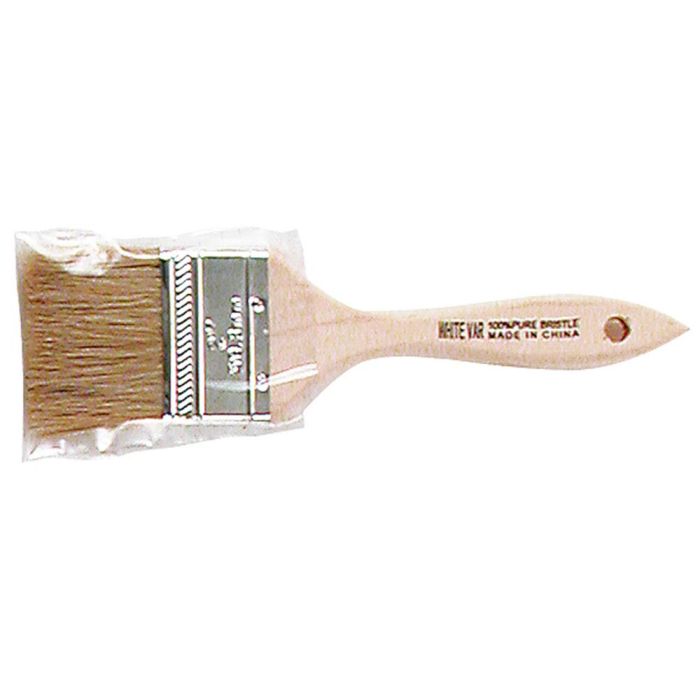 3" White Natural Bristle Bru