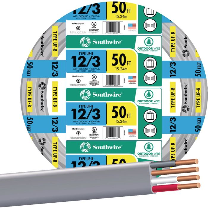 12/3uf-wgx50ft Building Wire