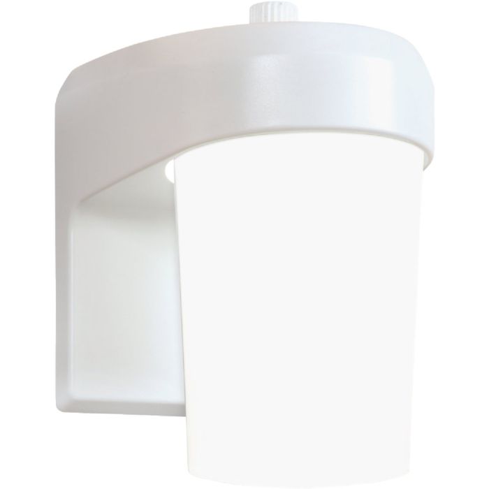 Halo White Dusk To Dawn LED Patio Light Fixture