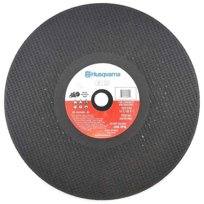 Image of Husqvarna EHS Red Abrasive Blade For Concrete/Masonry 14" X 1"