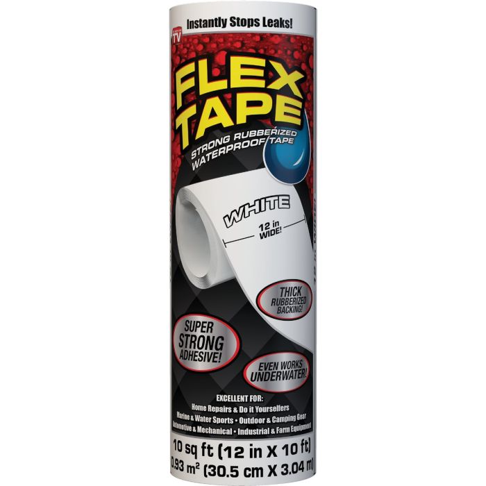 12"X10' White Flex Tape