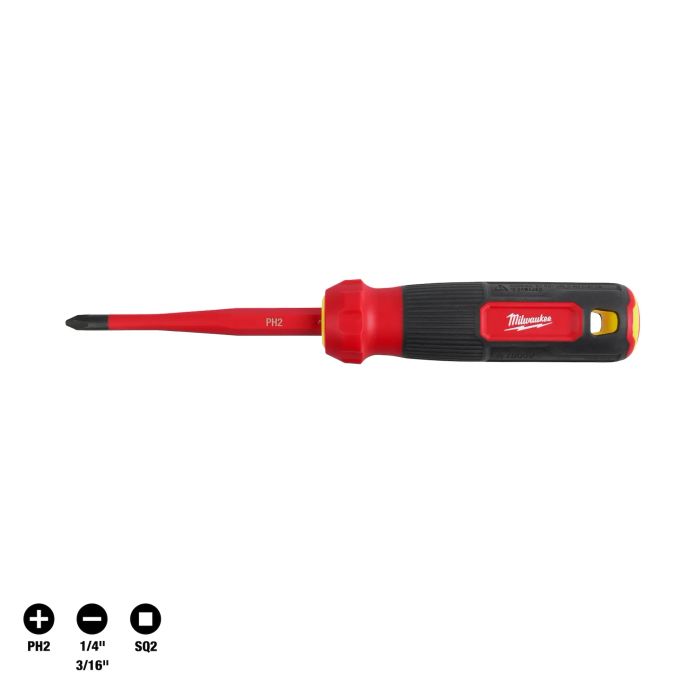 Image of Milwaukee 4-in-1 1000V Insulated Slim Tip Multi-Bit Screwdriver