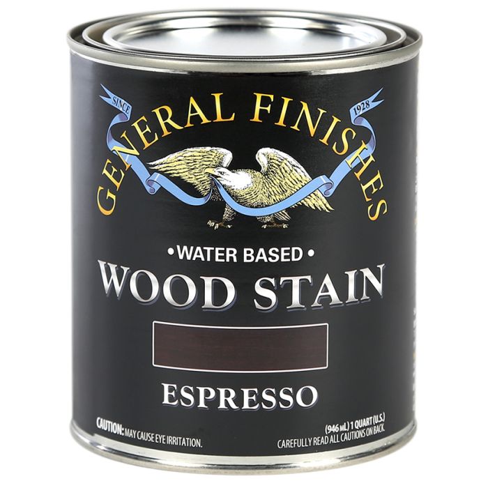 1 Qt General Finishes WXQT Espresso Wood Stain Water-Based Penetrating Stain