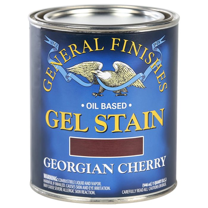 1 Qt General Finishes GCQ Georgian Cherry Gel Stain Oil-Based Heavy Bodied Stain