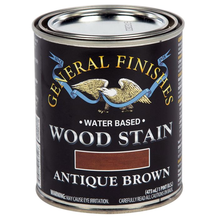 1 Pt General Finishes WAPT Antique Brown Wood Stain Water-Based Penetrating Stain