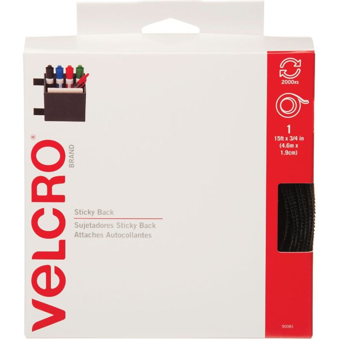 5yd Blk Velcro Adhsve Fastener