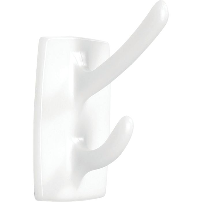 Homz 4-1/4 In. x 5-1/4 In. Double Adhesive Hook (2-Pack)