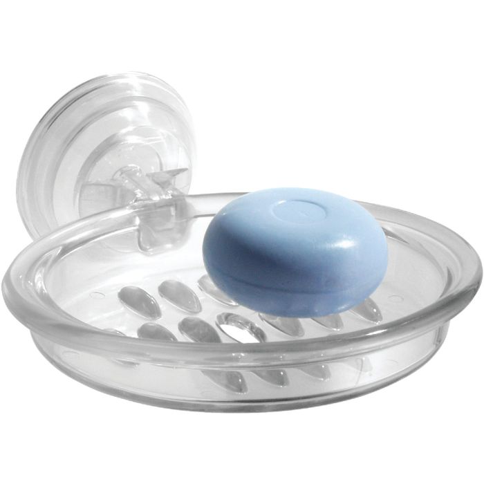 iDesign Power Lock Clear Soap Dish