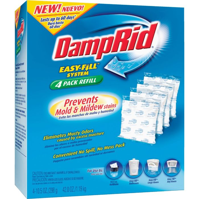 DampRid Easy-Fill 10.5 Oz. Fragrance Free Moisture Absorber Refill (4-Count)