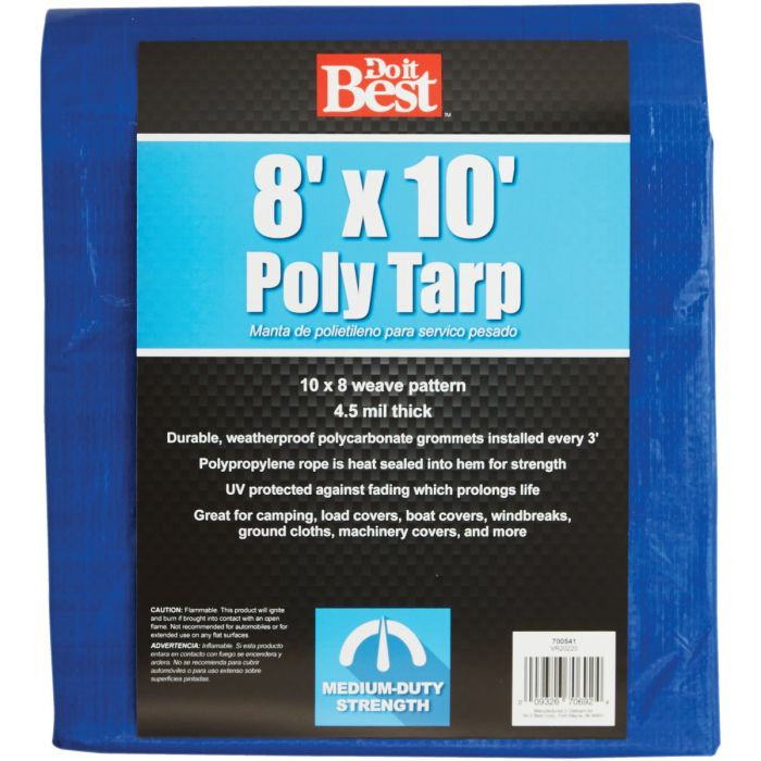 8x10 Blue Med Duty Tarp