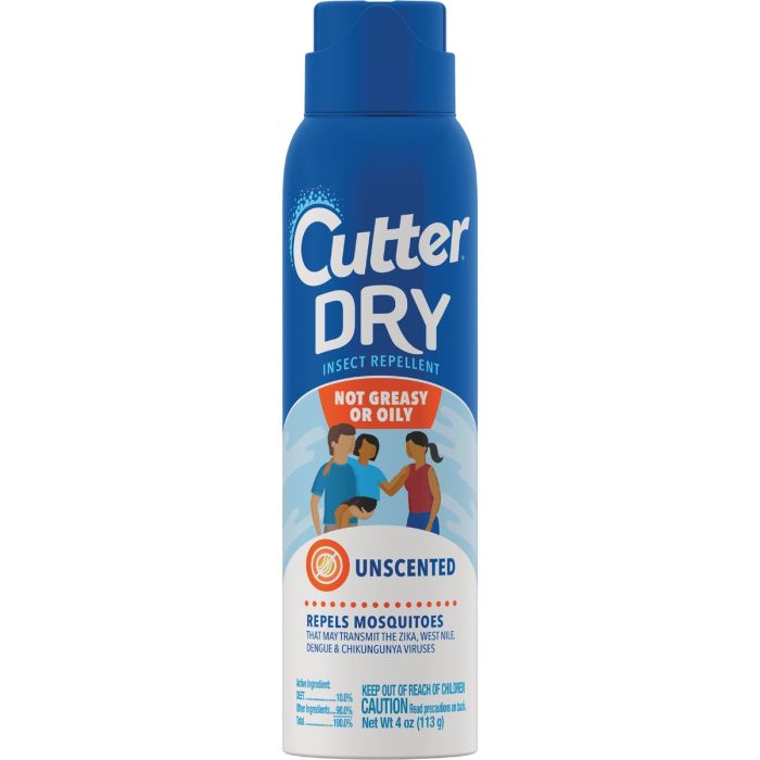 Cutter Dry 4 Oz. Insect Repellent Aerosol Spray