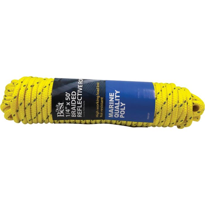 1/4x50 Ylw Reflctiv Rope