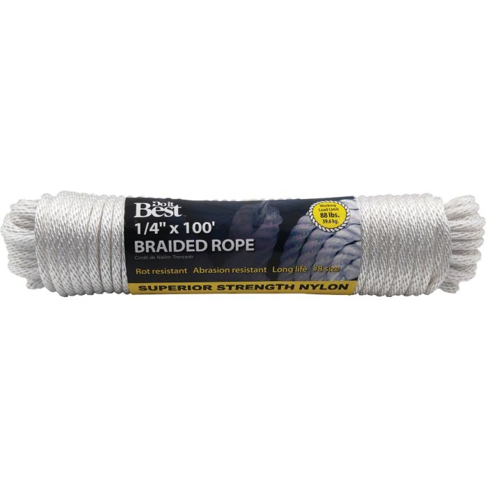 1/4"X100' Nyl Braid Rope