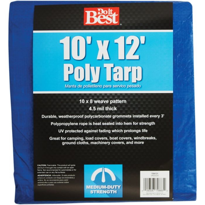 10x12 Blue Med Duty Tarp