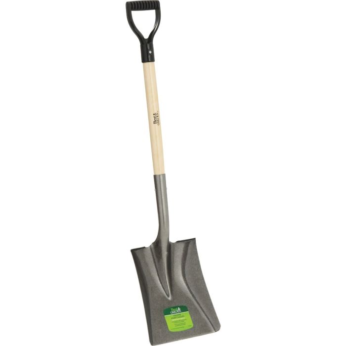 Sq Pt Wood D-hdl Shovel