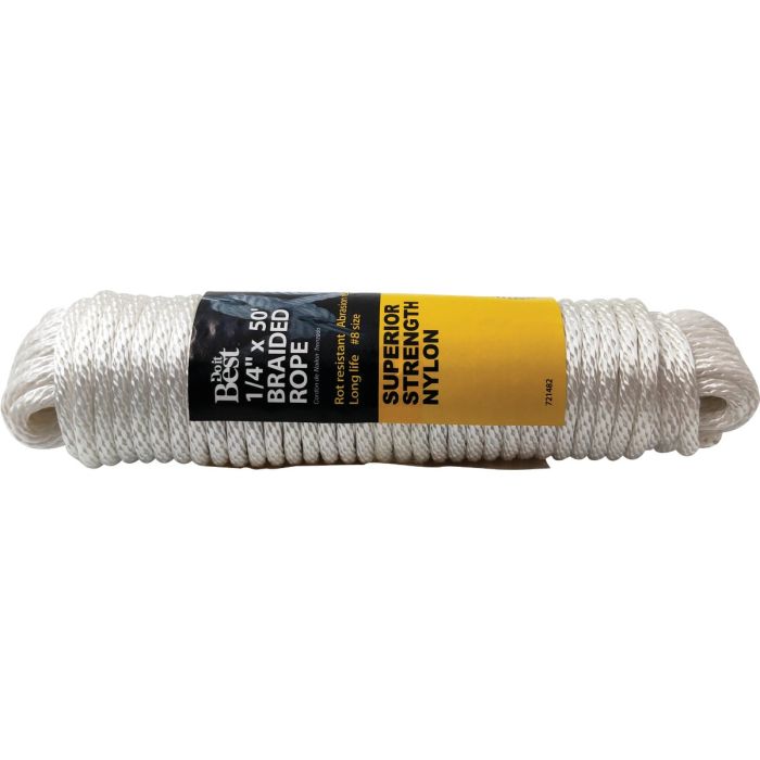 1/4"X50' Nyl Braid Rope