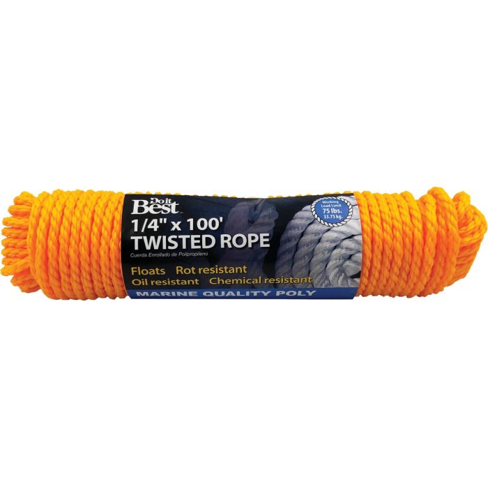 1/4"X100'Poly Twist Rope