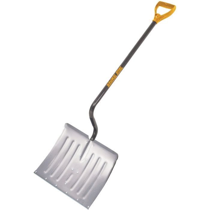 True Temper 18 In. Aluminum Snow Shovel with Steel Wear Strip and 37.5 In. Steel Handle