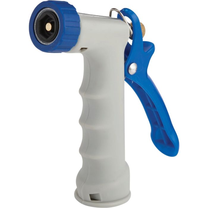 Best Garden Metal Insulated Grip Hot Water Pistol Nozzle, Blue & Gray