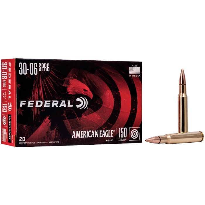 Federal 30-06 Springfield 150 Grain FMJBT Centerfire Ammunition Cartridges