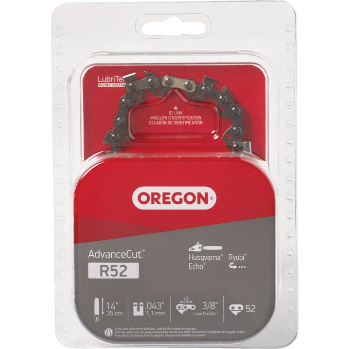 Oregon AdvanceCut LubriTec R52 14 In. 3/8 In. Low Profile 52 Link Chainsaw Chain