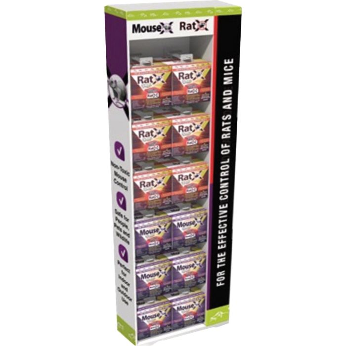 RatX & MouseX Throw Pack Mouse & Rat Poison Display, 36-Piece