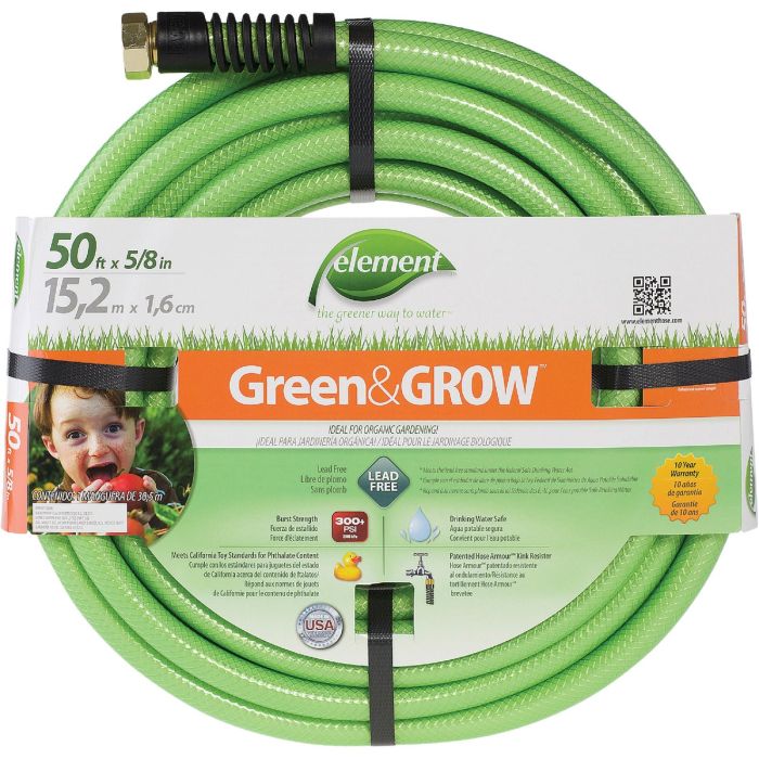 Element Green & Grow 5/8 In. Dia. x 50 Ft. L. Drinking Water Safe Garden Hose