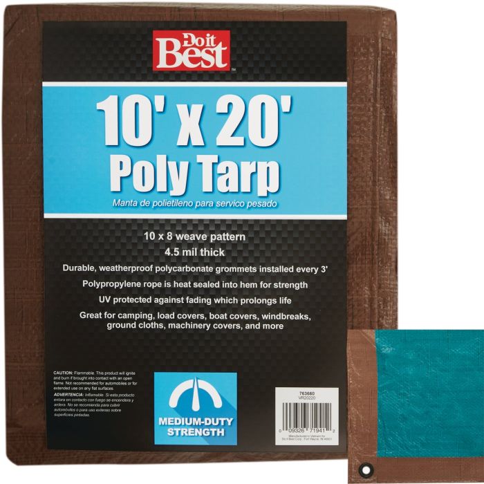 10x20 Br/Gr M Duty Tarp