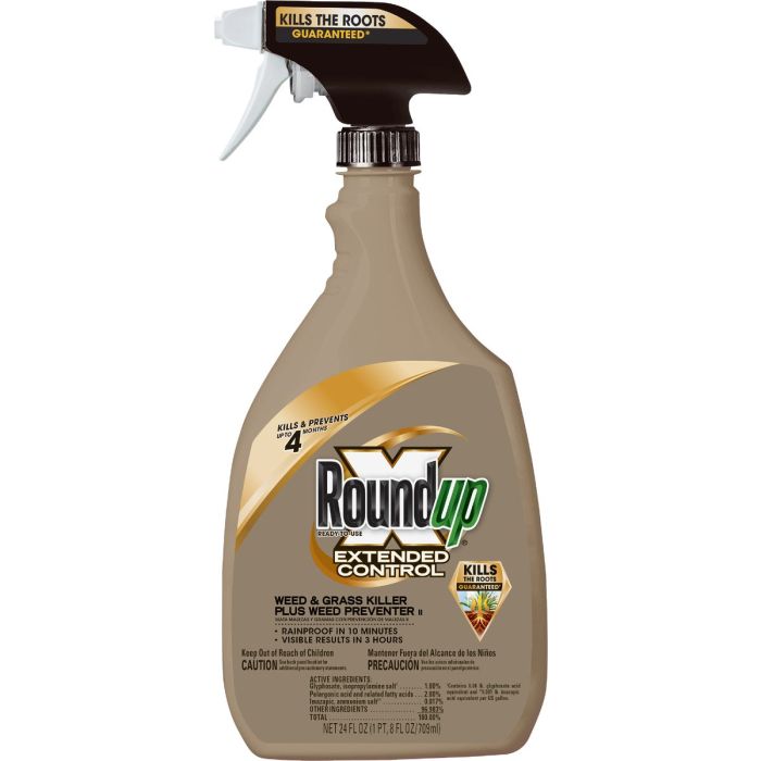 Roundup Extended Control 24 Oz. Ready To Use Trigger Spray Weed & Grass Killer Plus Weed Preventer II