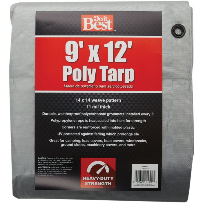 9x12 Slvr H/Duty Tarp