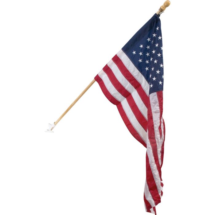 Valley Forge 2.5 Ft. x 4 Ft. Nylon American Flag & 5 Ft. Pole Kit