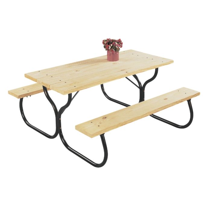 Jack Post Black Steel Picnic Table Frame Kit