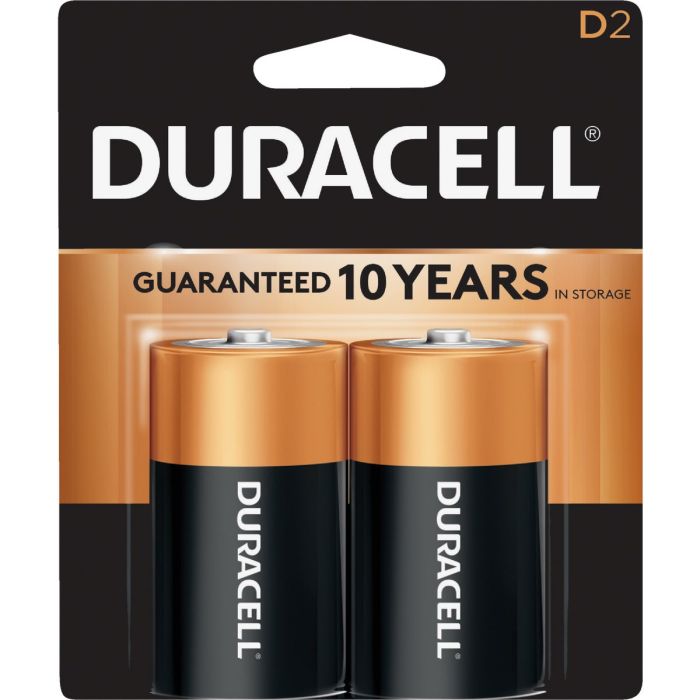 Dura 2pk D Alkiline Battery