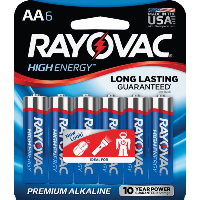 Rayovac High Energy AA Alkaline Battery (8-Pack)