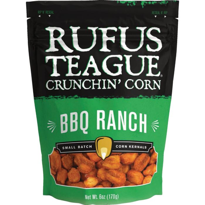 Rufus Teague Crunchin' Corn 6 Oz. BBQ Ranch Corn Kernels