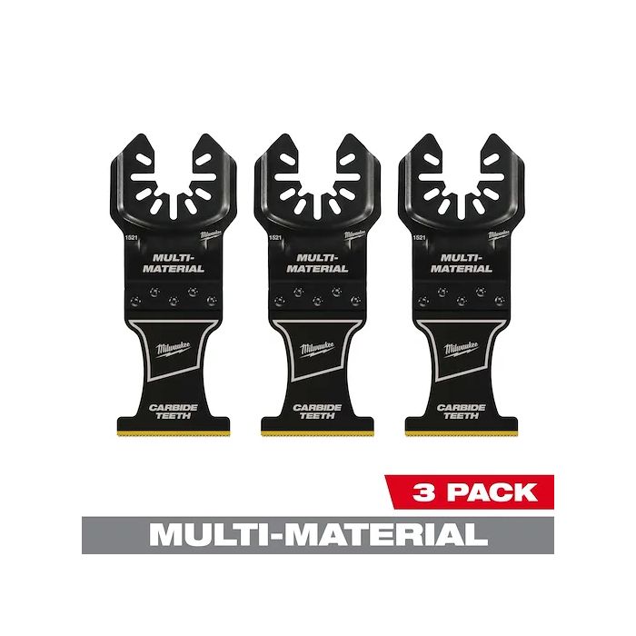 Image of MILWAUKEE® OPEN-LOK™ 1-3/8" Carbide Teeth Multi-Material Multi-Tool Blades 3PK