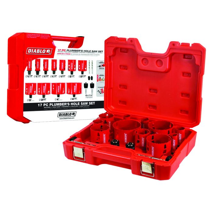 Image of Diablo 17 pc Bi-Metal Hole Saw Set for Plumbers