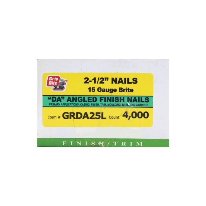 Finish Nail 15ga 2-1/2" Brt 4m