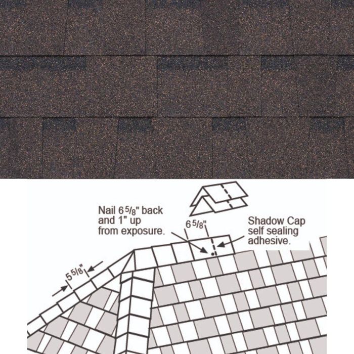 Image for PABCO PREMIER 30 10" SHADOW CAP LAMINATED FIBERGLASS SHINGLE - HARVEST BROWN