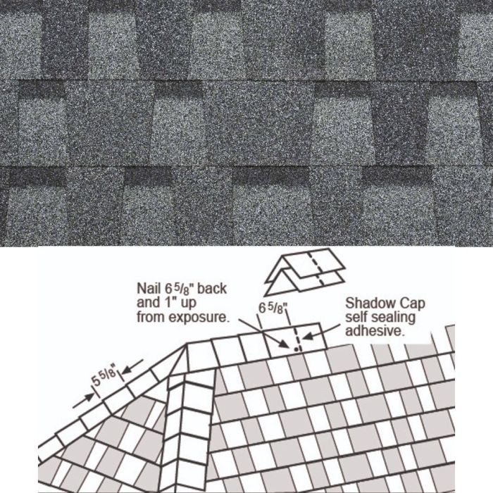 Image for PABCO PREMIER 30 10" SHADOW CAP LAMINATED FIBERGLASS SHINGLE - PEWTER GRAY