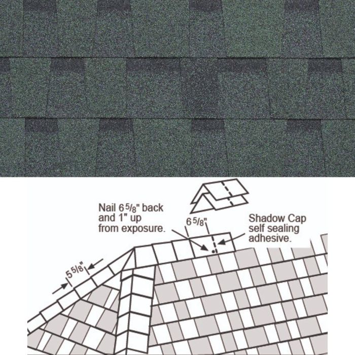 Image for PABCO PREMIER 30 10" SHADOW CAP LAMINATED FIBERGLASS SHINGLE - SHERWOOD GREEN