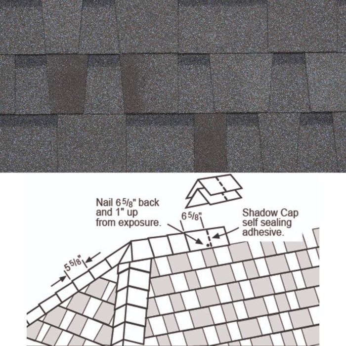 Image for PABCO PREMIER 30 10" SHADOW CAP LAMINATED FIBERGLASS SHINGLE - WEATHERED WOOD