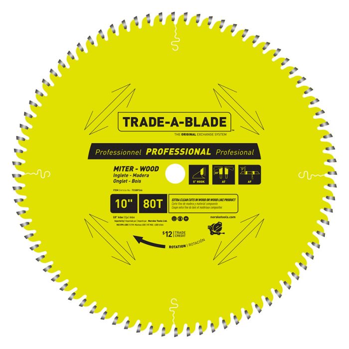 Image of Trade-A-Blade 10" X 80t Wood Miter Miter Saw Blade