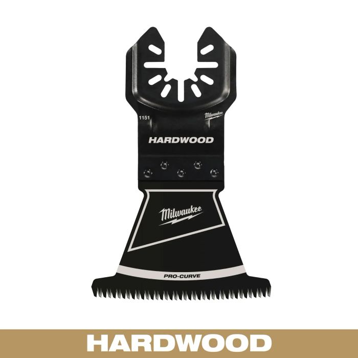 Image of MILWAUKEE® OPEN-LOK™ 2-1/2" HCS Japanese Tooth PRO-CURVE™ Hardwood Multi-Tool Blade